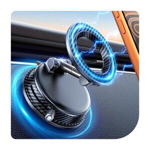 Upgraded Car Phone Holder for Magsafe [108+LBS Strongest Suction & 3000gf Magnet